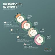 abstract ring bar chart infographics