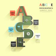 abstract alphabet infographics