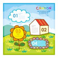 cartoon style abstract infographics