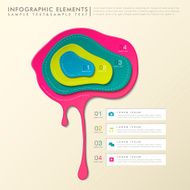 3d abstract pigment infographics