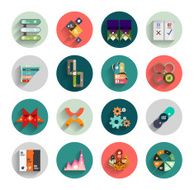 Set of flat long shadow infographic designs