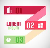 Flat geometrical infographic design N5