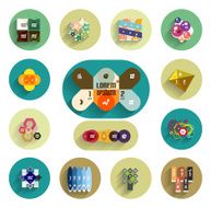 Flat long shadow infographic designs N12