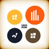 Abstract circles infographic colorful template N5