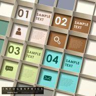 abstract 3d grid infographics
