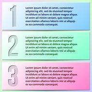 Vector infographic enumerated pastel color presentation banner set
