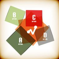 Trendy flat infographic design N5