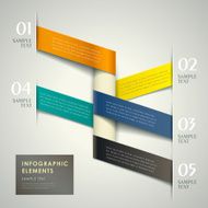 abstract 3d paper infographics N113
