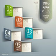 abstract 3d paper infographics N114