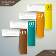 abstract 3d paper infographics N115