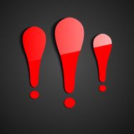 Info-graphics sign - red exclamation point