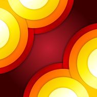 Abstract red and orange circles vector background N12