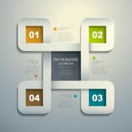 abstract 3d paper infographics N119