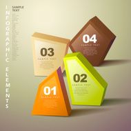 abstract 3d cube infographics N21