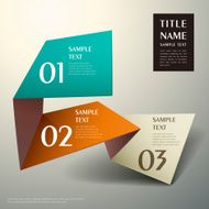 abstract 3d origami paper infographics N19