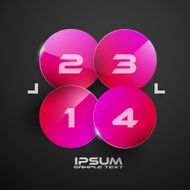 Glossy geometrical infographic design