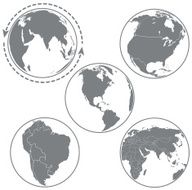 Earth icons set