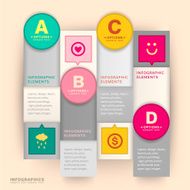 vector abstract 3d paper infographics N97