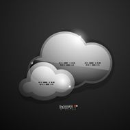 Shiny glass infographic design N10