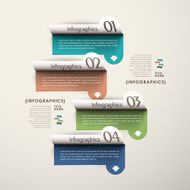 vector abstract 3d paper infographics N101
