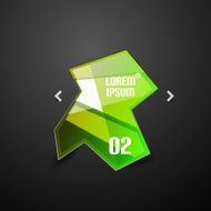 Abstract glossy green infographic design