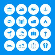 various travel icons with special design