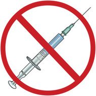 vector cartoon sign no drugs