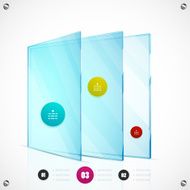 Glass infographic banners