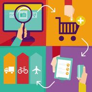 Vector internet shopping infographics