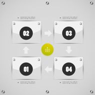 Glass infographic banners N2