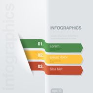 Infographics vector design template Creative ribbon style