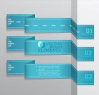 Modern blue vector banner (Items for Web Business Design)