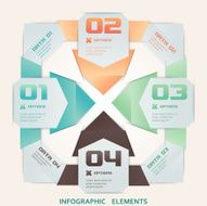 Modern Origami Style Infographic Illustration N3