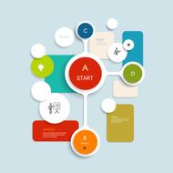 Minimal Infographics elements design Abstract circles and squares infographics N7