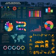 Car service repair Infographics N41