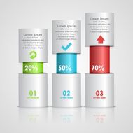 Abstract 3D digital illustration Infographic N17