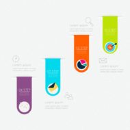 Abstract business info graphics template with icons N193