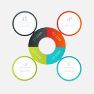 Abstract business info graphics template with icons N194