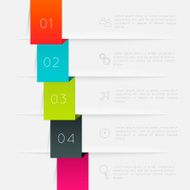 Abstract business info graphics template with icons N196