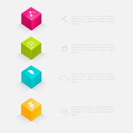 Abstract business info graphics template with icons N197