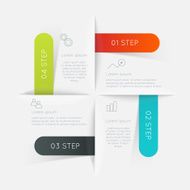 Abstract business info graphics template with icons N198