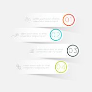 Abstract business info graphics template with icons N199