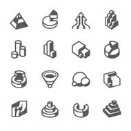 Mobico icons - 3D vector charts N2