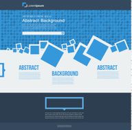 Vector website Abstract blue brochure squares N4