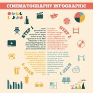 Cinema infographics print poster