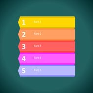 five steps arrows for presentations N3