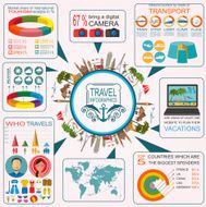 Travel Vacations Beach resort infographics N31