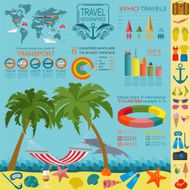 Travel Vacations Beach resort infographics N34
