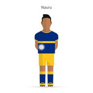 Nauru football player Soccer uniform N2