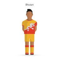 Bhutan football player Soccer uniform N2